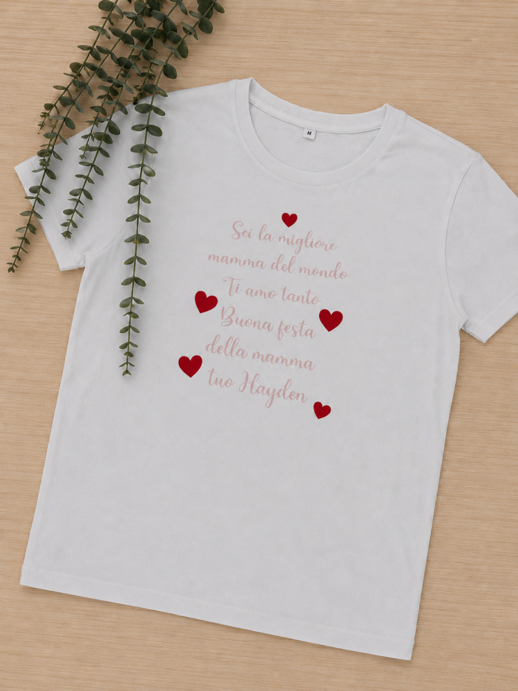 T-shirt donna in cotone personalizzabile