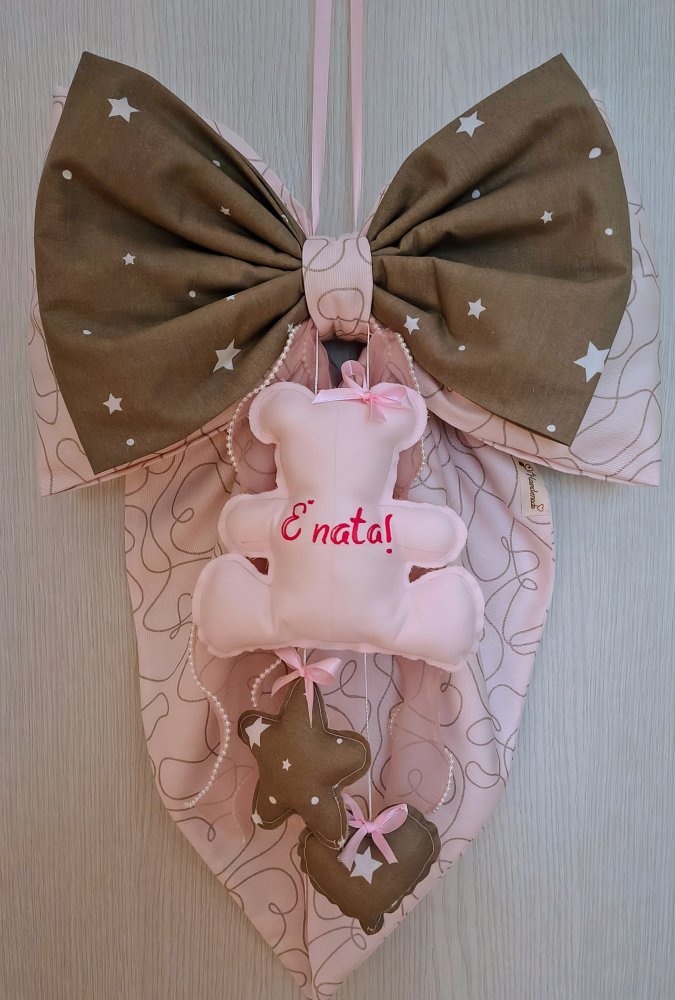 Fiocco nascita bimba orsetto