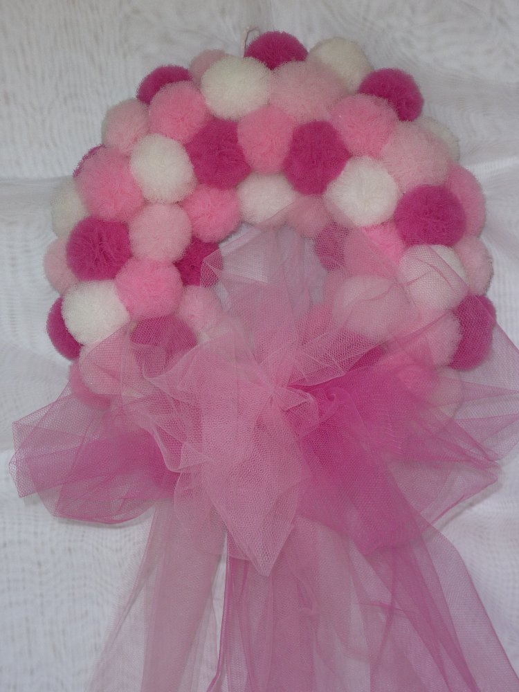 fiocco coccarda di pom pom