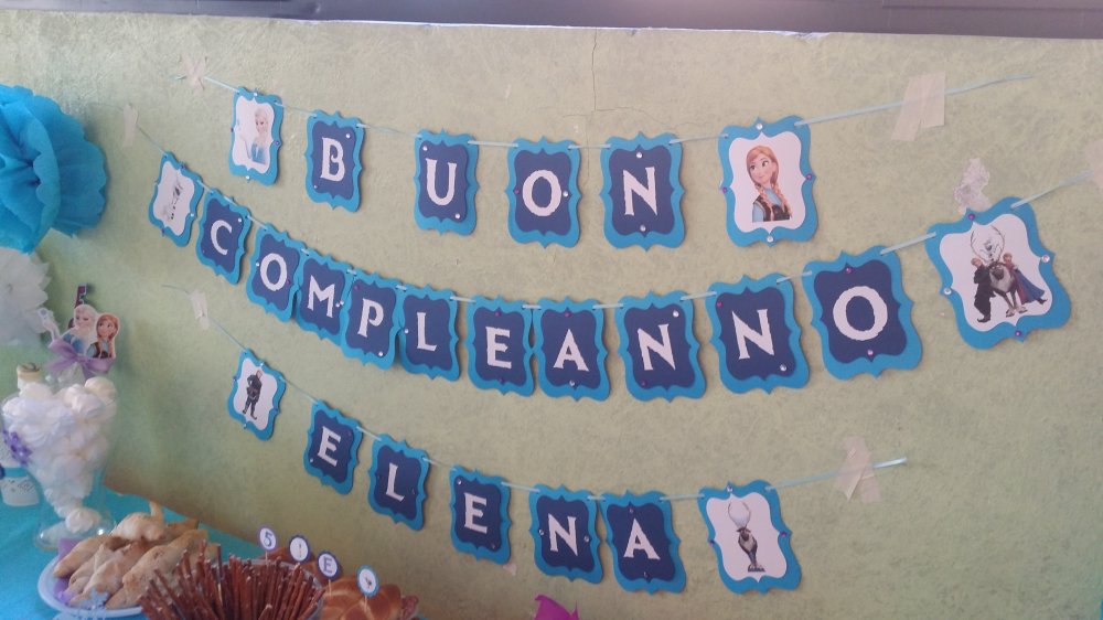 Banner - striscione personalizzabile Frozen Party 