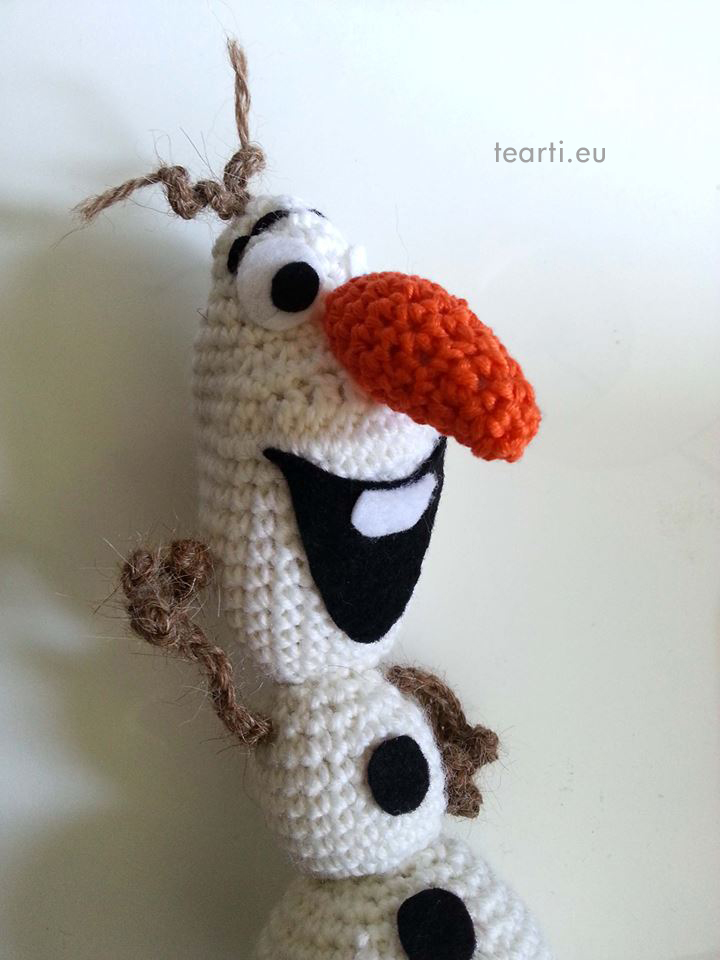 Olaf, il pupazzo di neve amigurumi. Idea regalo.