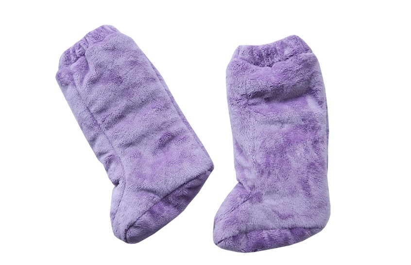 Stivaletti Double Face Viola in tessuto minky per i bambini che non camminano ancora