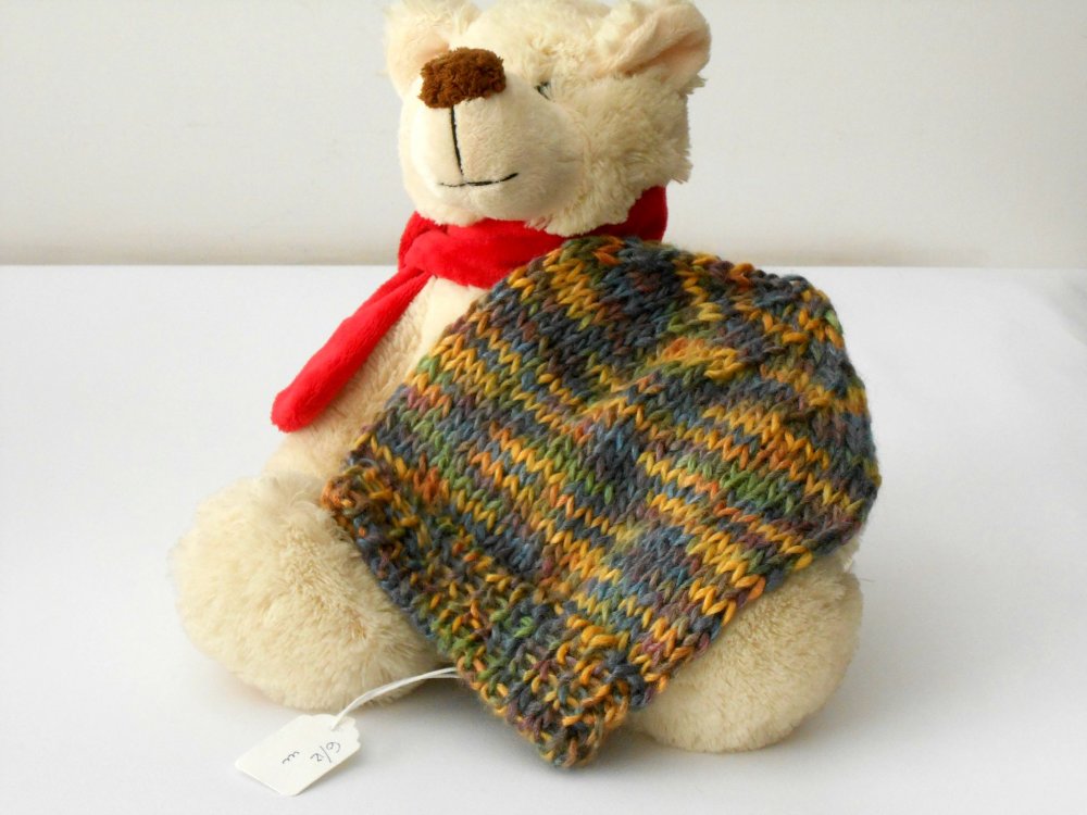 Cappellino baby unisex, in filato bamb, lavorato a maglia