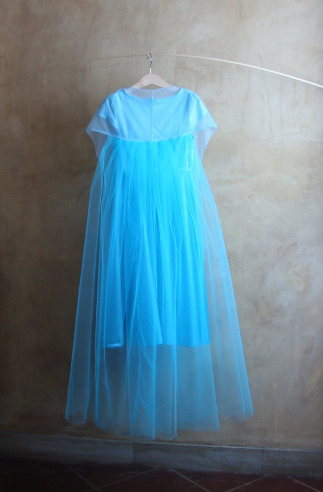 Elsa Frozen abito con strascico per bambina