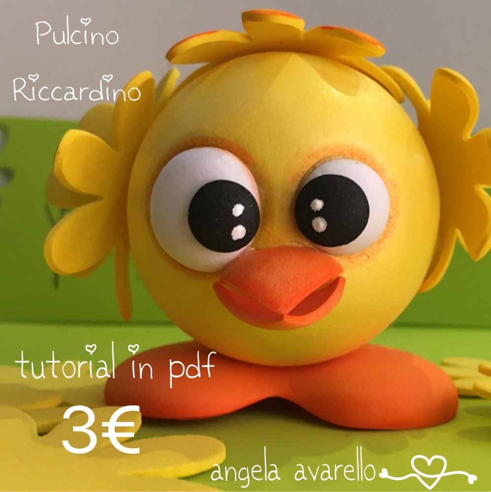 Tutorial pulcino in gomma Crepla, fommy