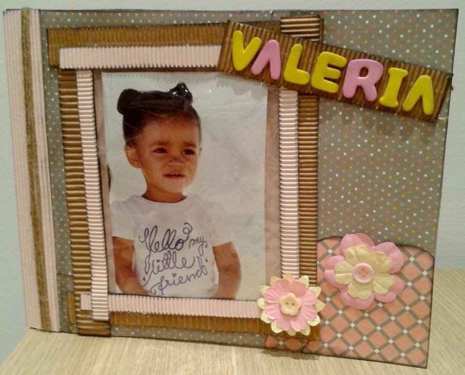 Biglietto di auguri con cornice porta foto 