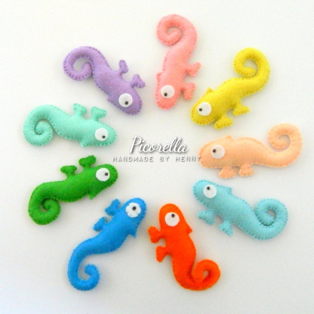 1 set (5pz) Bomboniere Camaleonte, Compleanno