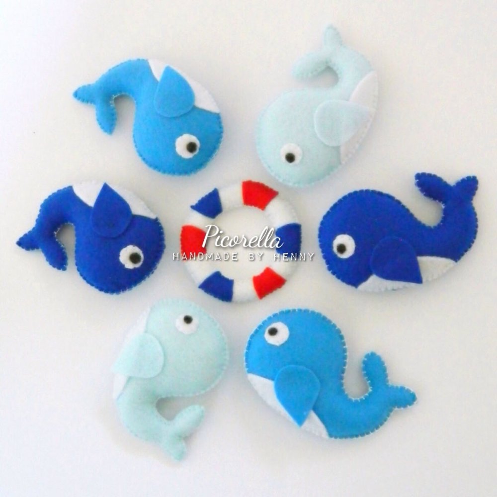 1 set (5 pz) Bomboniere Balena, Bomboniere Compleanno