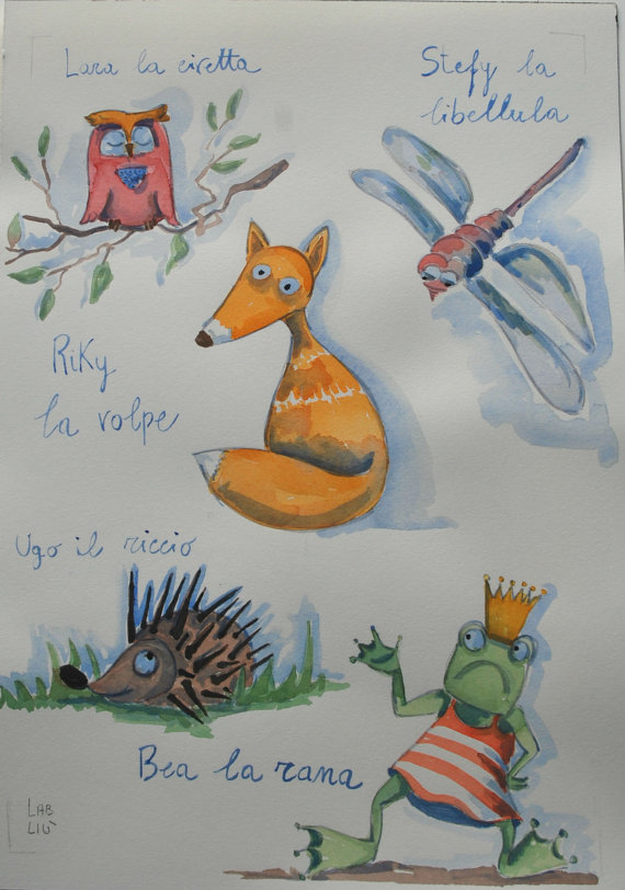 Illustrazione originale acquerello 
