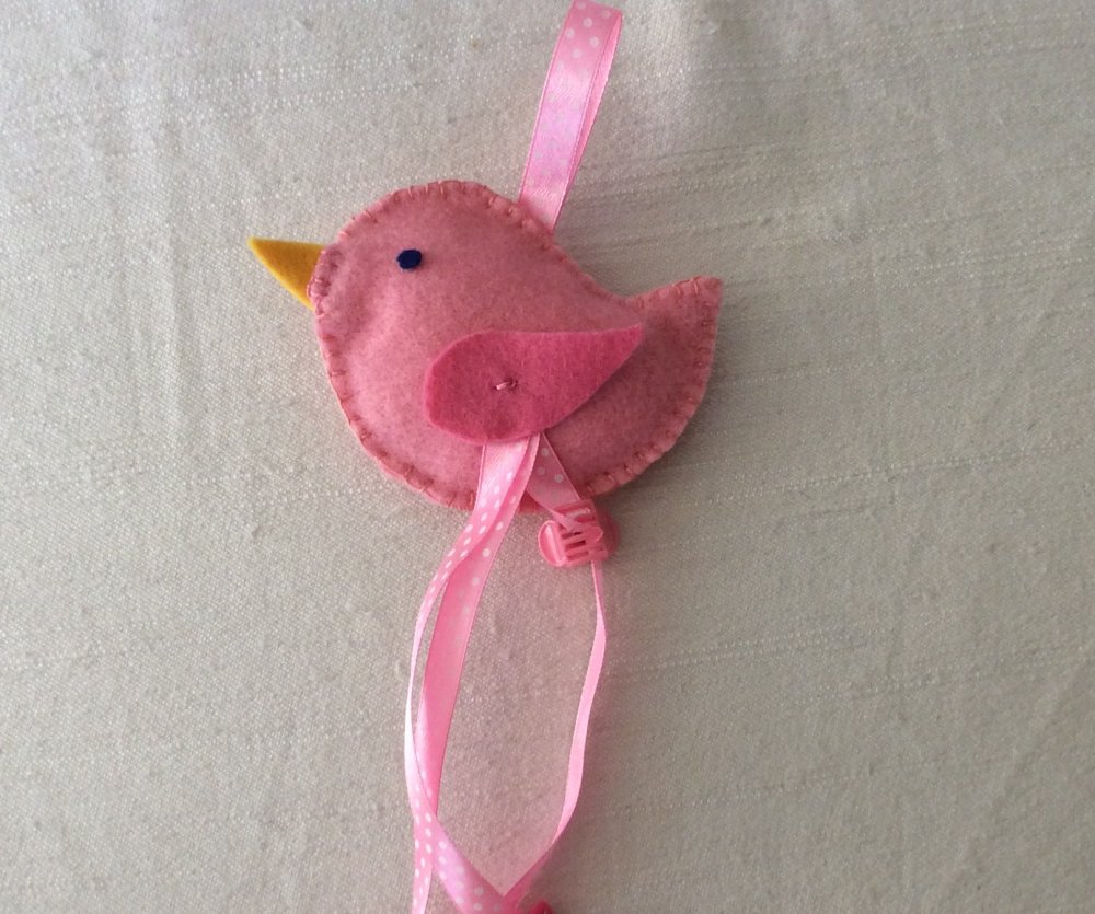 Portamollettine in feltro rosa  da appendere 