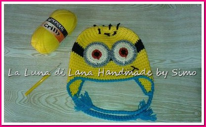 cappello uncinetto per bambini a forma di Minions