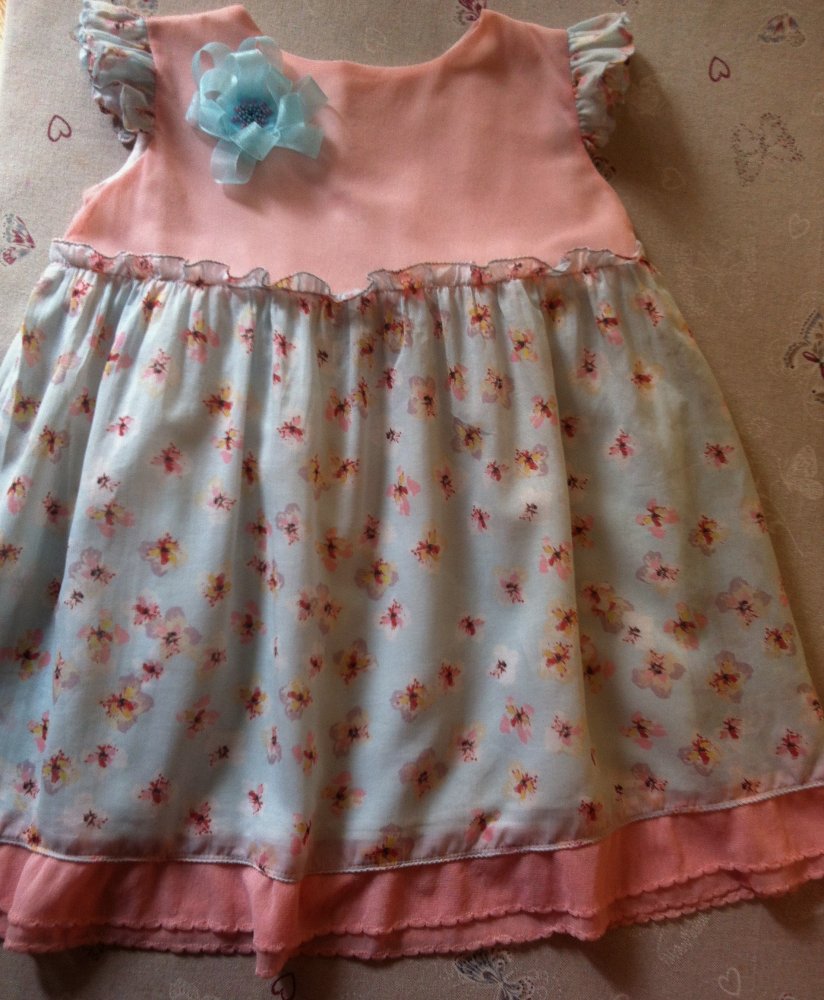 Abito da giorno in cotone e tulle