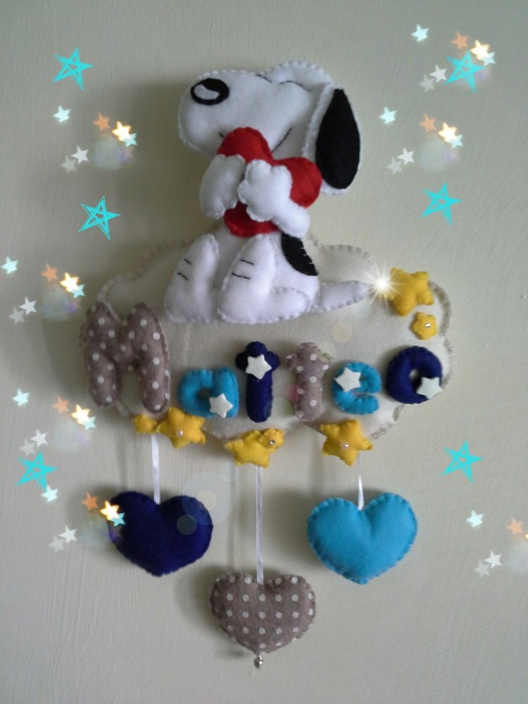 Fiocco nascita Snoopy
