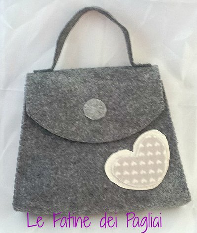 Borsa in feltro con gufetto