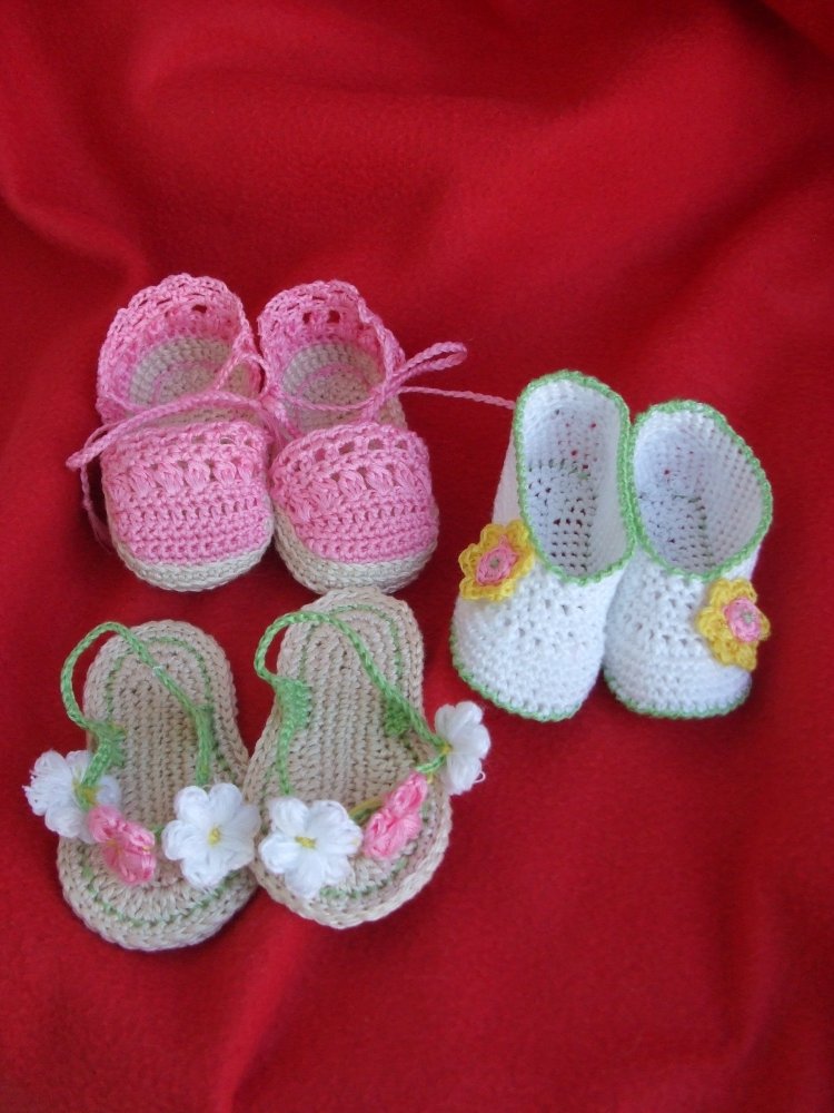 scarpine cotone  bimba uncinetto