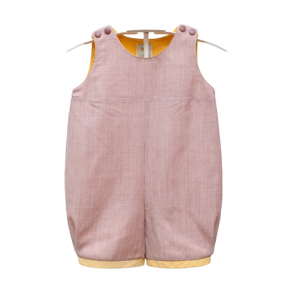 Salopette Pagliaccetto Baby Beb Lino - PROVENCE rosa
