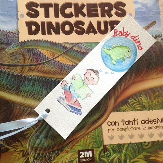 segnalibro bimbo dinosauro
