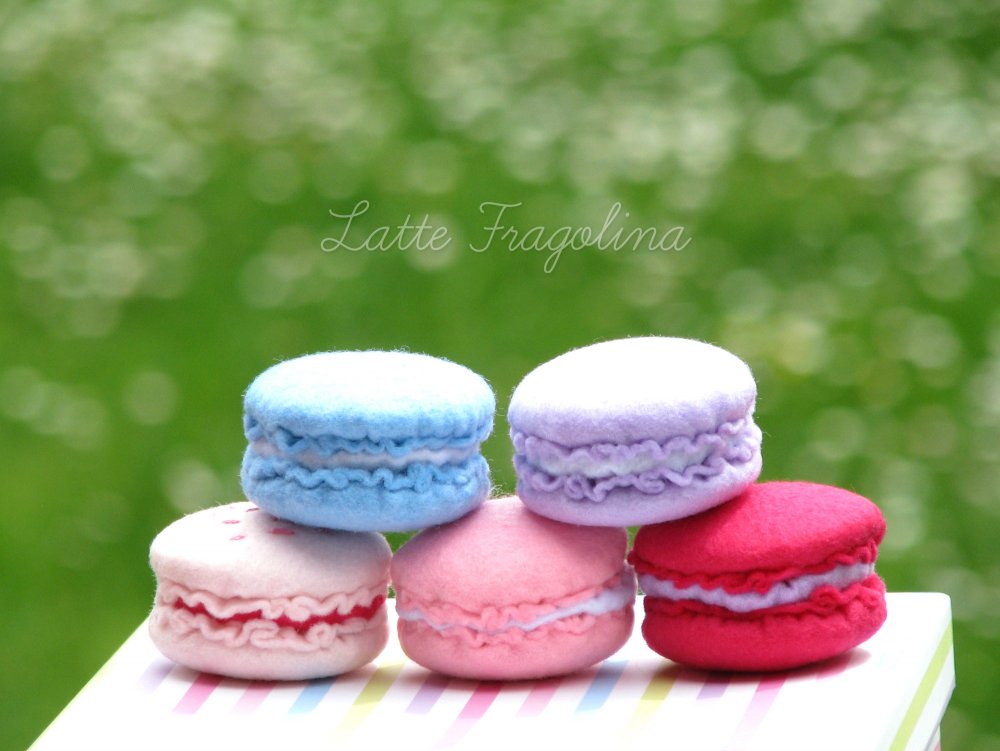 Macaron - Giocattolo in feltro / pannolenci per bambini