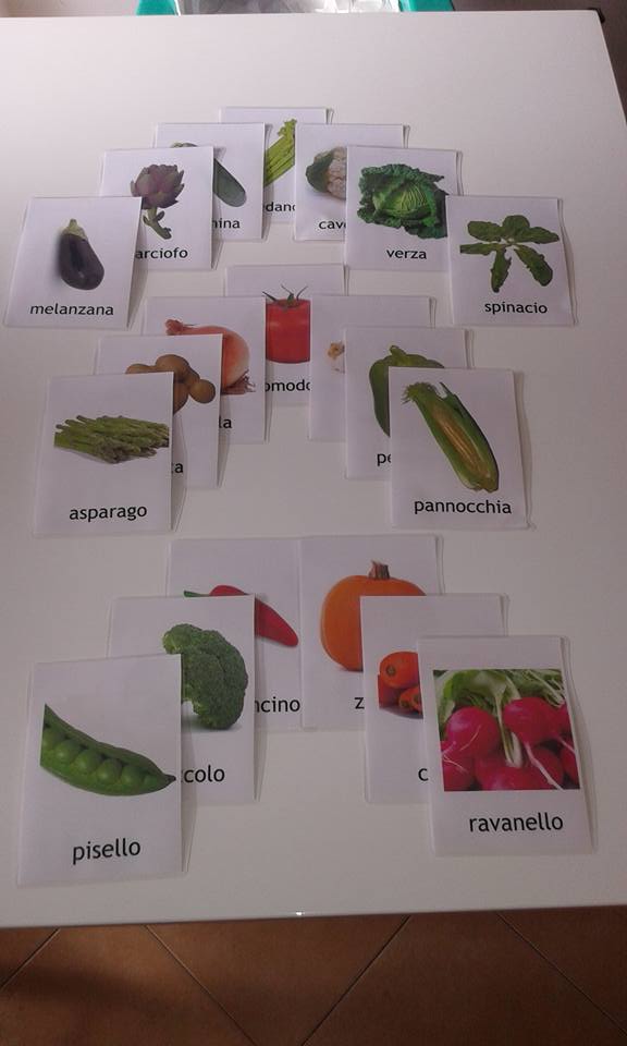 20 schede montessoriane. tema verdura e ortaggi