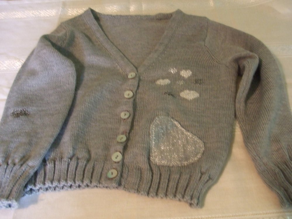 cardigan bimba maglia lana