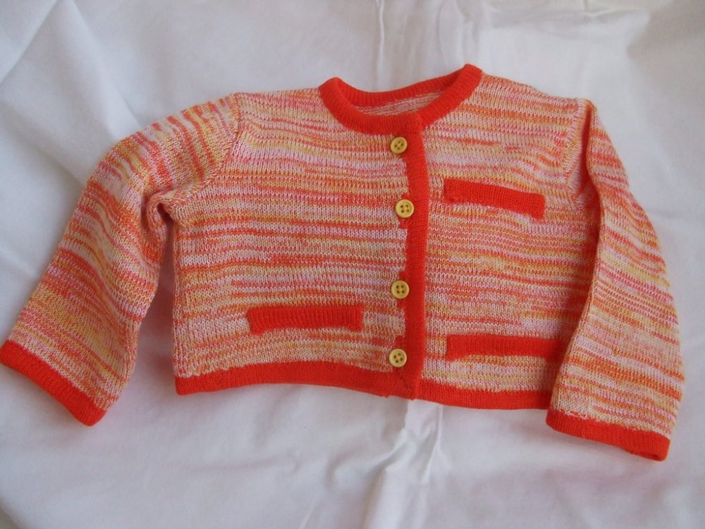 cardigan giro collo cotone maglia