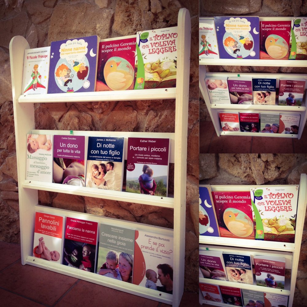 Libreria Frontale Montessoriana Bianca
