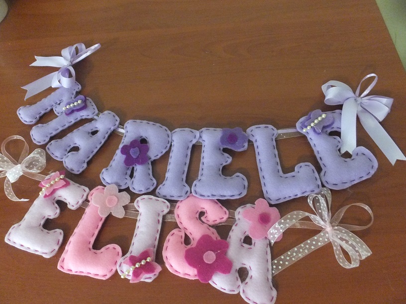 Lettere imbottite per nome bambino 