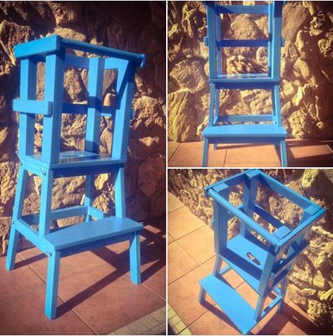 Learning Tower - Torre di apprendimento montessoriana Blu chiaro