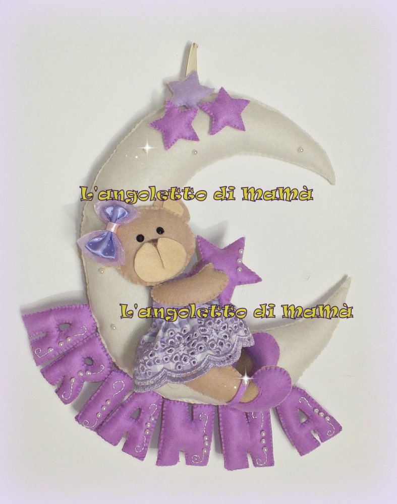 Fiocco nascita,  decoro comeretta
