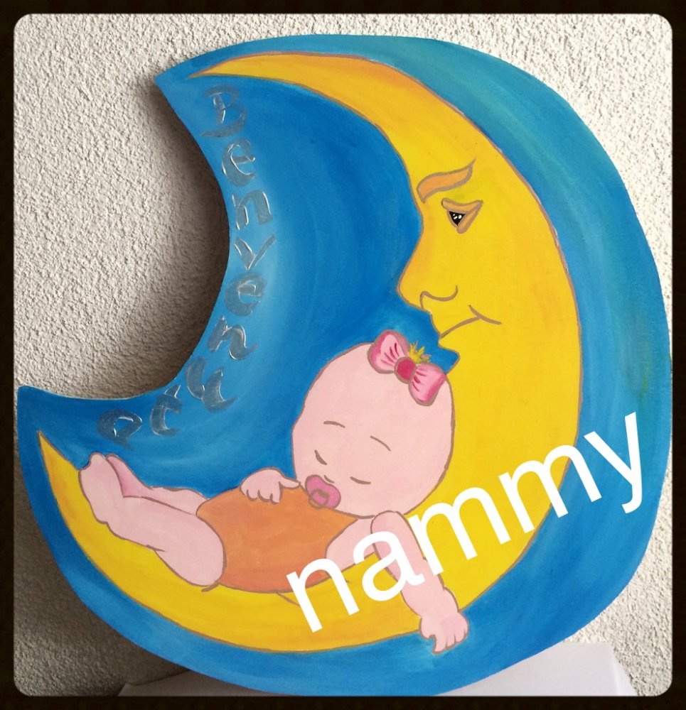 Fiocco nascita in legno