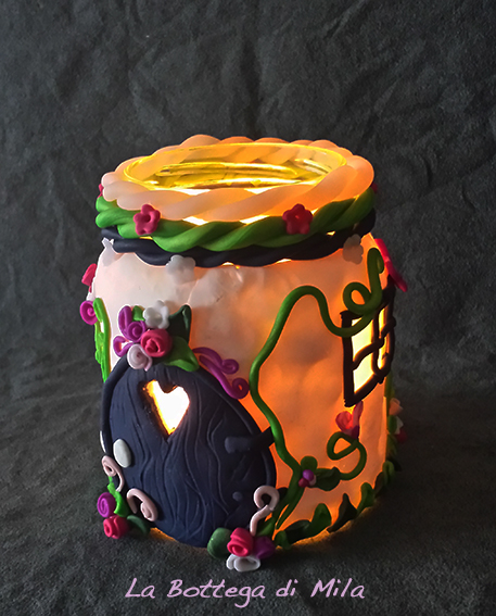Lanterna Casa delle Fate Fatine, porta candela led, candele, decorazioni per cameretta