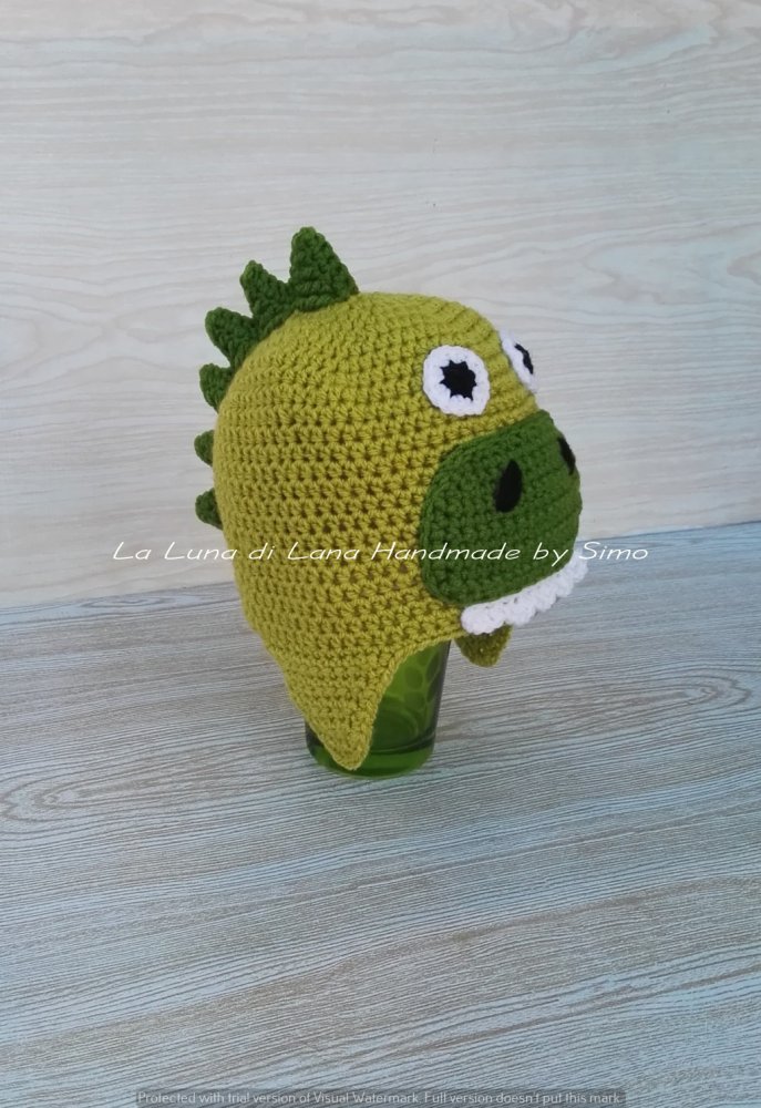 Cappello per bambino o neonato a forma di dinosauro