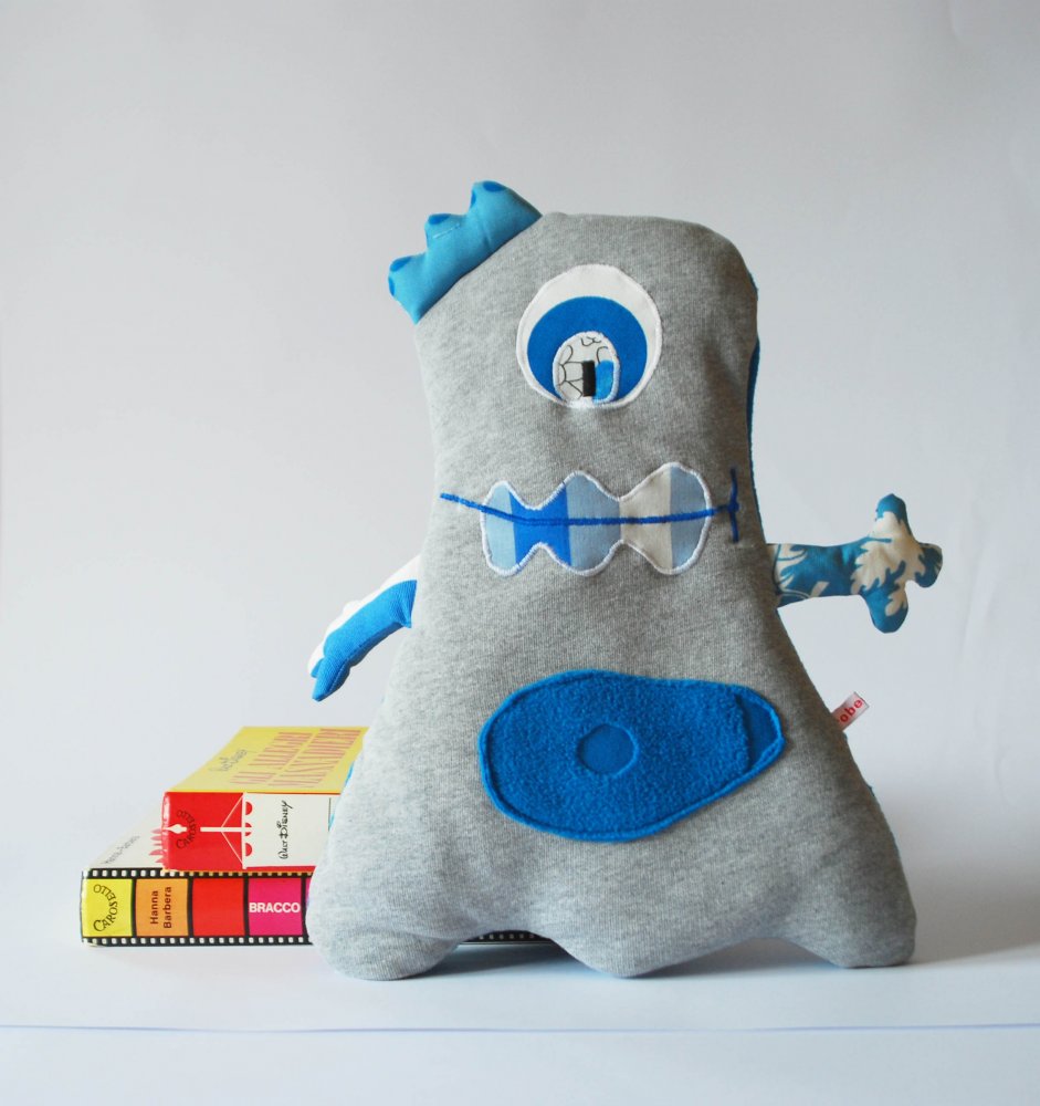 Pupazzo imbottito - mostriciattolo blu