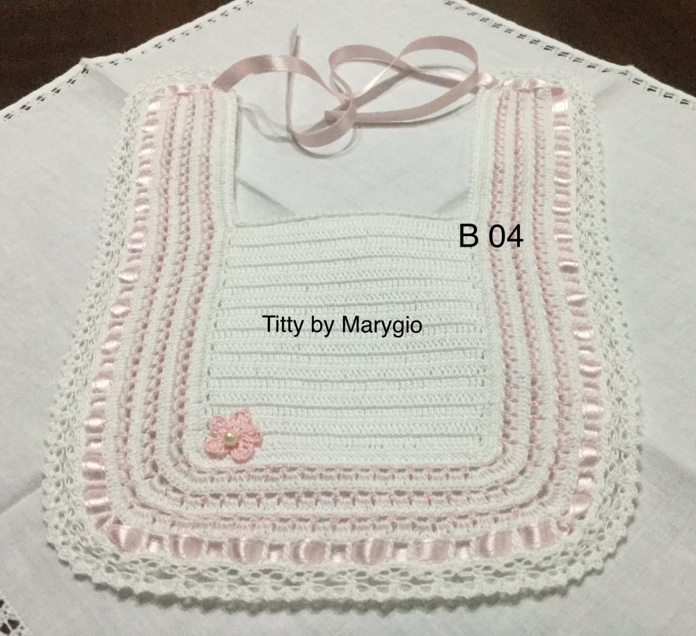 Bavaglino in cotone uncinetto
