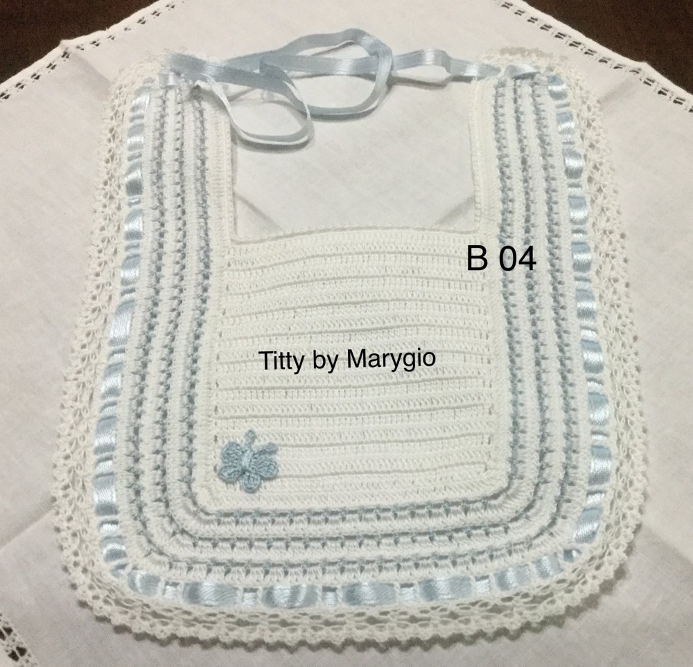 Bavaglino in cotone uncinetto