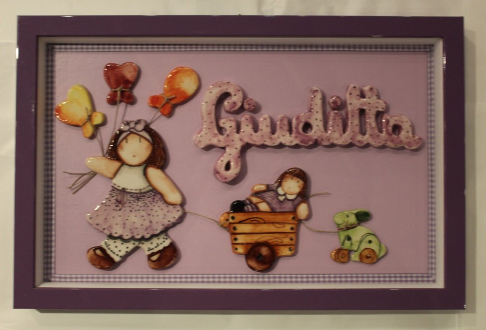 QUADRO NOME CERAMICA GRANDE BIMBA