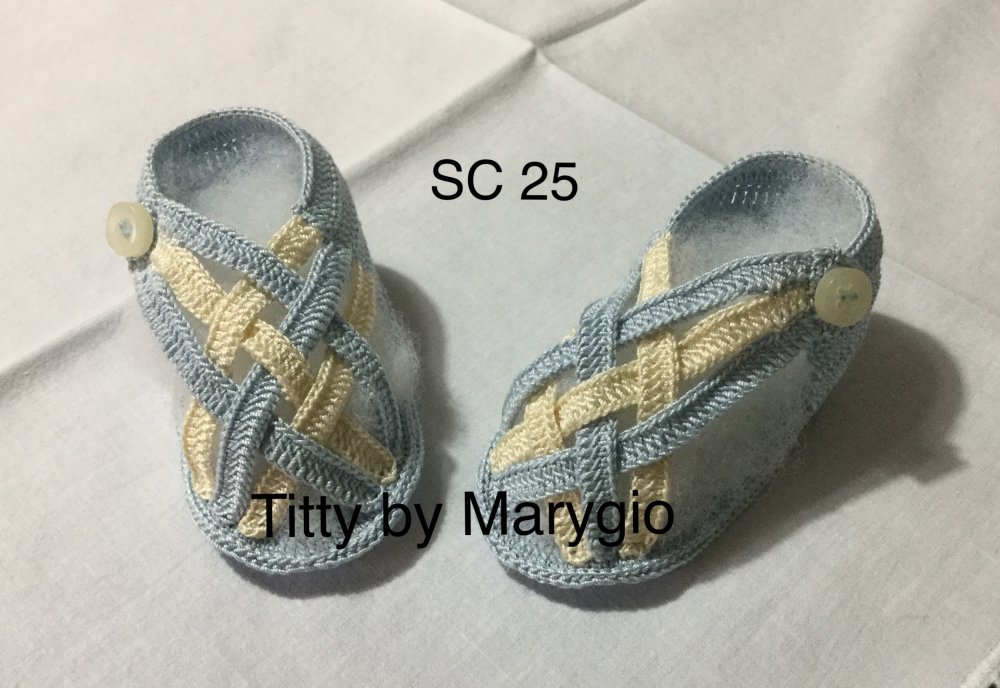 Sandaletti in cotone uncinetto