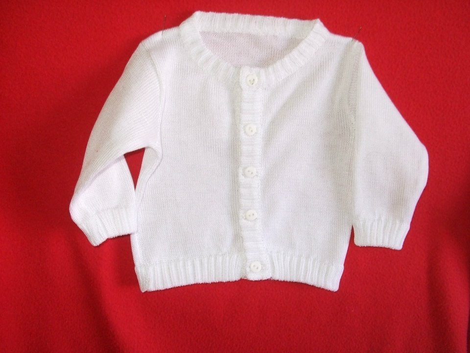 cardigan golfino maglia cotone bianco