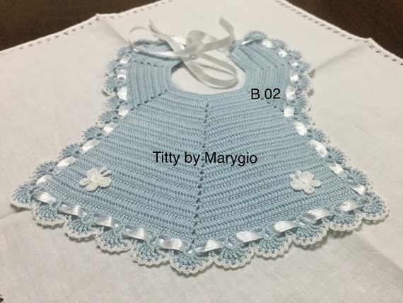 Bavaglino in cotone uncinetto