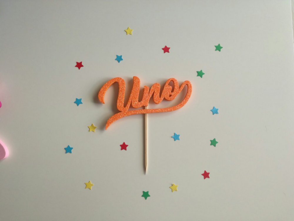 Caketopper in legno primo compleanno