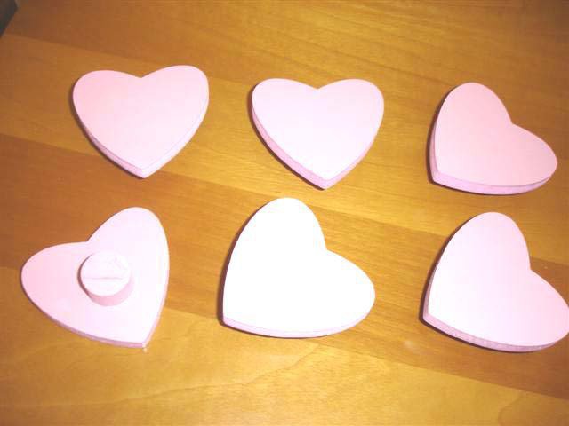 Sagoma CUORE ROSA DECORO PERSONALIZZABILE - cameretta armadio cassettiera 