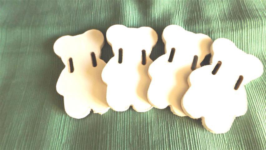 ORSETTO DELLA NINNA NANAN ANNA 8cmx5cm- decoro per cassettiera cassetti lettino culla armadio 
