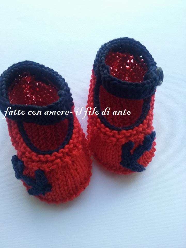 Scarpine rosse stile  marinaro