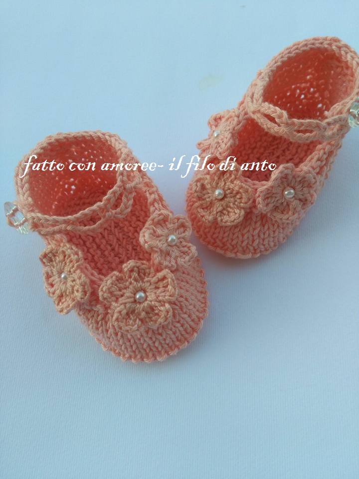 Scarpine bambina in rosa con fiorellini