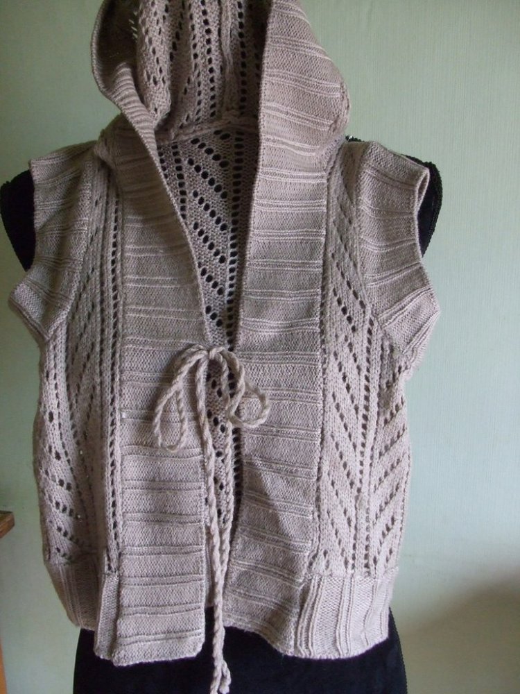 smanicato gilet cardigan bimba lana maglia