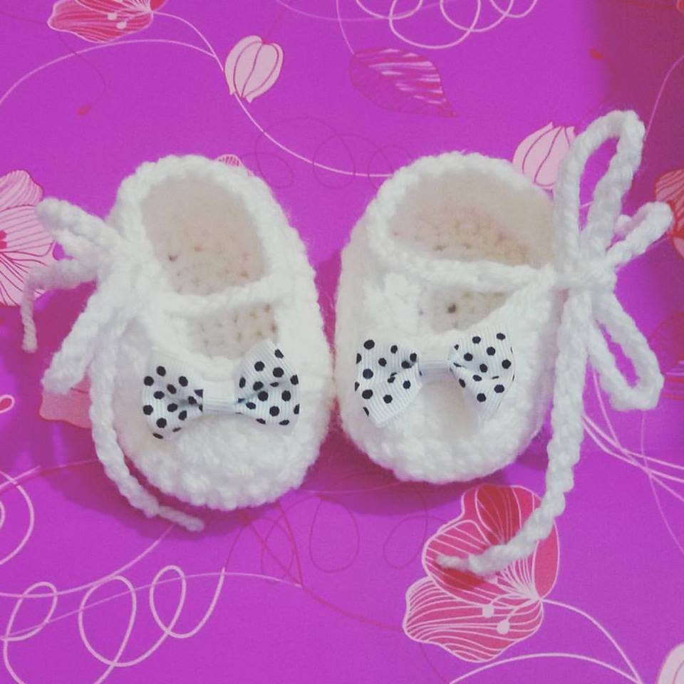 Scarpette scarpine neonato uncinetto 