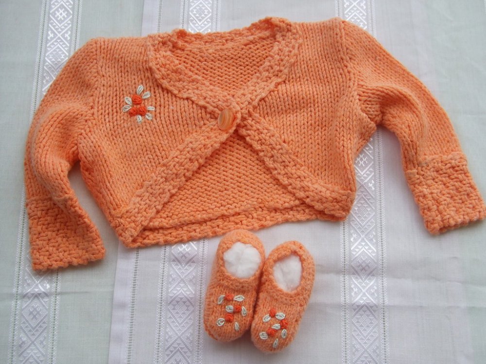 giacca+ scarpine coprifasce bimba maglia