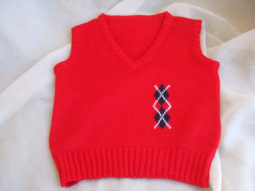 golfino gilet smanicato cotone bimbo maglia