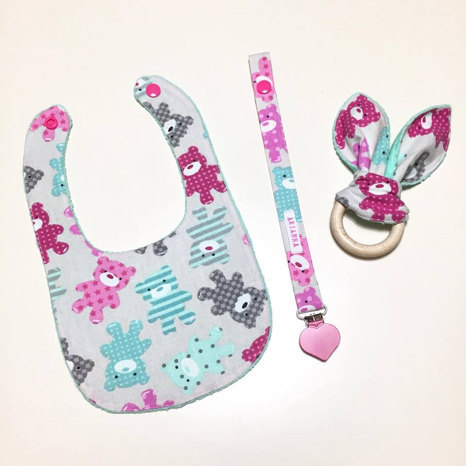 BABY SET BAVAGLINO, PORTACIUCCIO E ANELLO MASSAGGIAGENGIVE
