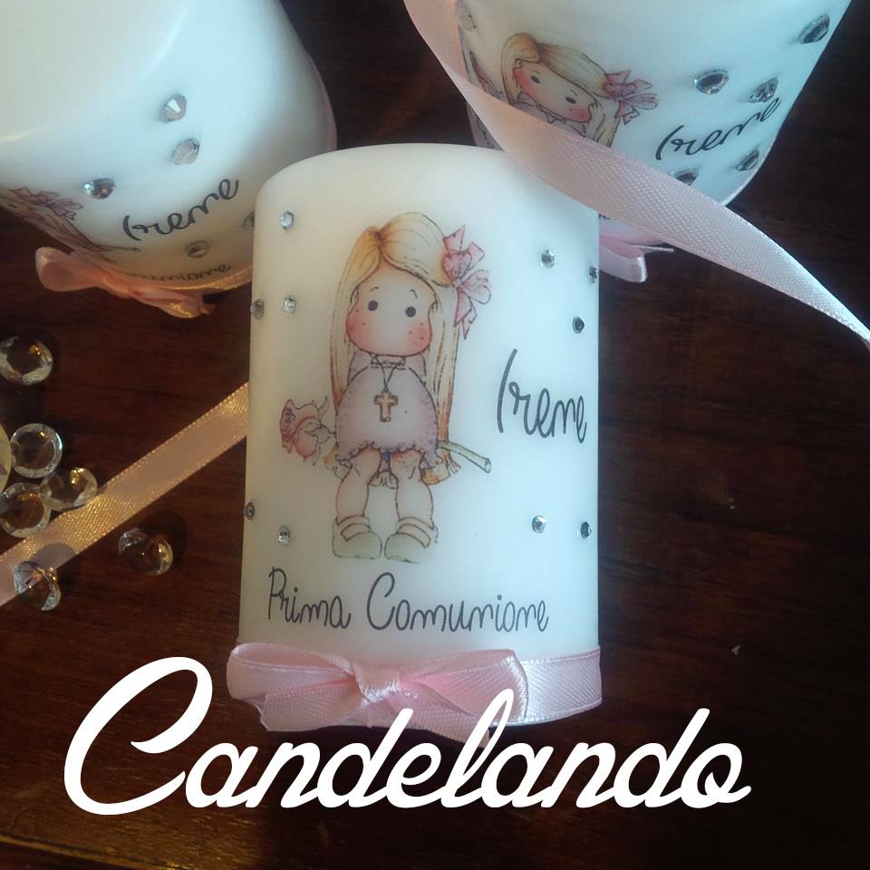 CANDELE PERSONALIZZATE COMUNIONE/CRESIMA